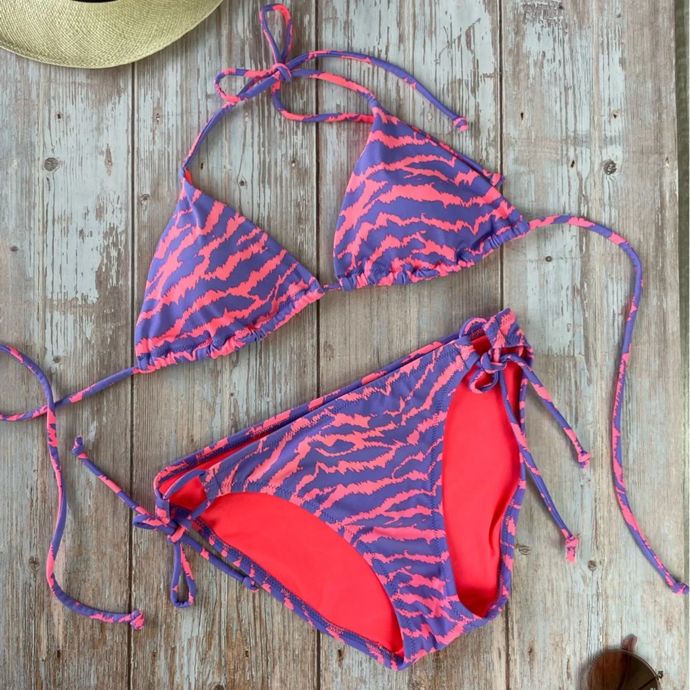 VS Neon Zebra Bikini Set - Picture 5 of 8